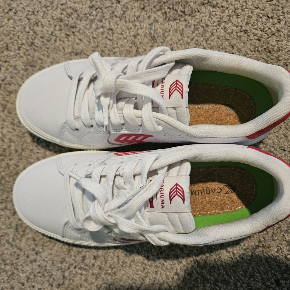 Cariuma Salvas Women's Leather Sneakers Pink/White New - Picture 2 of 7